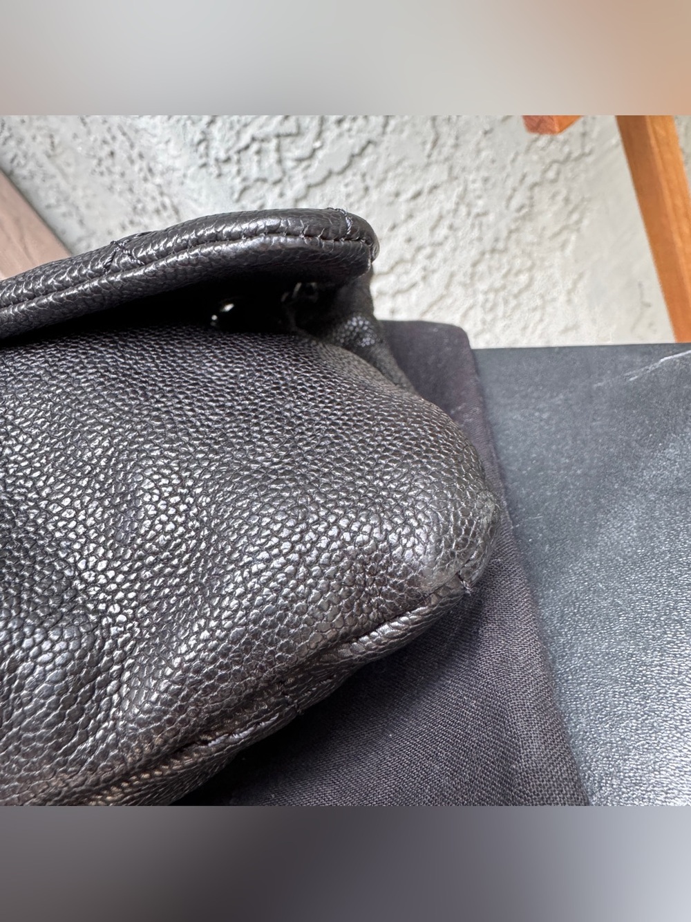 Chanel Shiny Caviar Quilted Elastic Flap Shoulder Bag - Picture 14 of 16